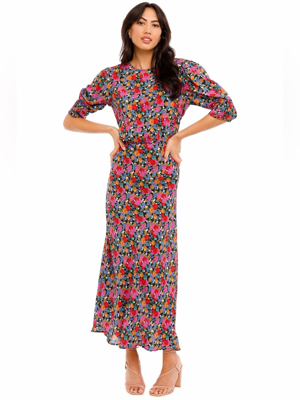 RIXO Lucile Floral-Print Crepe De Chine Dress
